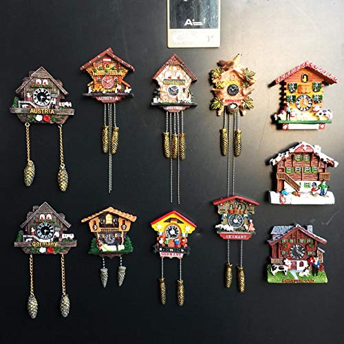 Ubersweet® Manufacturers Germany Austria Switzerland Travel so enir Gift cu oo clo Handmade Painted Refrigerator Magnet Swiss Snow Houses