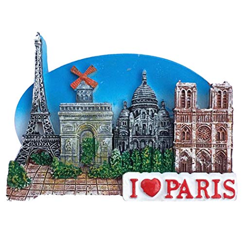 Wowobjects® Refrigerator Magnet Fashion I Love Paris Travel Fridge Magnet Fridge Decoration