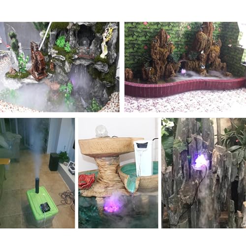 CALANDIS® Ultrasonic Mist Fogger Mister 12 Led Fogger for Home Rockery Pond Sink Pot