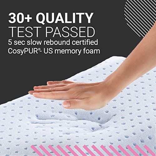 Fabrilore Super Soft Memory Foam Pillow | Bed Pillows for Sleeping, Neck Pain Relief | Super Soft Pillow | Sleeping Pillow | Bamboo Fabric Cover | Foam Pillow | Grey | Queen (22"L x 14.25"B x 4.5"H)