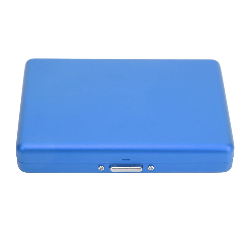 Cigarette Case, Simple Crush Resistant Multifunctional Cigarette Case Holder Aluminum Alloy for Men (Blue)