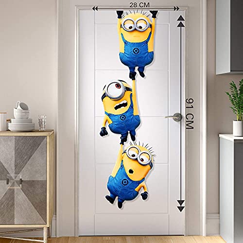 Sticker Cart™ Cute Minions Wall Sticker | Wall Sticker for Living Room/Bedroom/Office and All Decorative Stickers