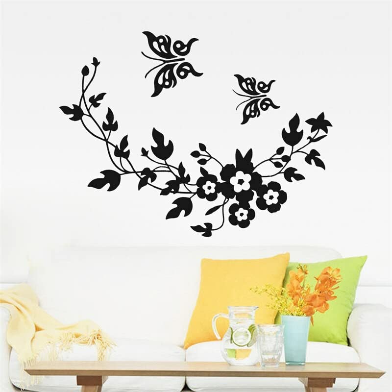 GADGETS WRAP Vinyl Wall Decal Sticker New Butterfly Flower Vine Bathroom