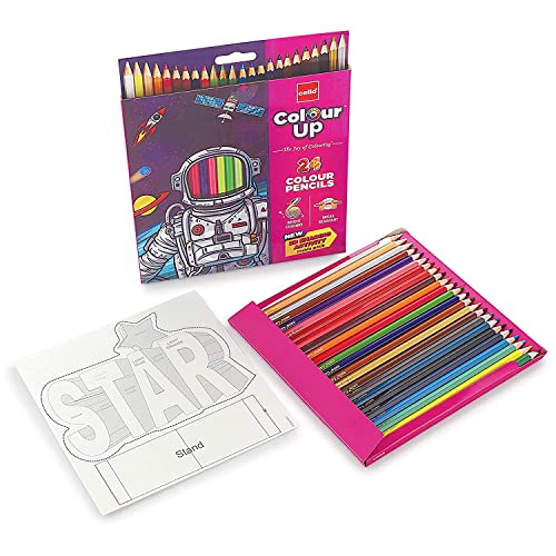 Cello Colourup Colour Pencil Set|Pack Of 24 Colour Pencils|Bright And Strong Colours Pencils|Non-Toxic Colouring Set|Safe Colour Pencils For Children|Colour Pencils|Diwali Gifts|Multicolor