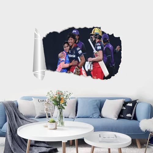 GADGETS WRAP Printed Wall Decal Sticker Scratched Paper Style Wall Decal (90cm x 50cm) - Women IPL 2024 Cricket World Cup 113