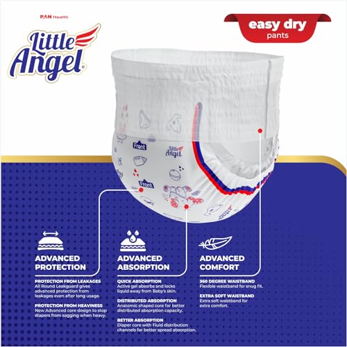 Little Angel Easy Dry Pull-up Diaper Pants, above 15 Kgs - XXL (42 Pieces)