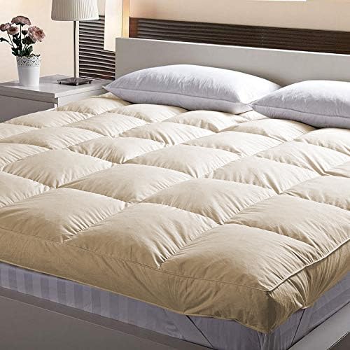 Jaipur Linen 3000 GSM Callifornia Size Finest Imported Super Microfiber Mattress Padding/Topper- Beige (72"X84"Inch)