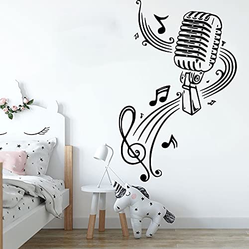 GADGETS WRAP Vinyl Decal Sticker Microphone Music Notes (Item Finish Size : 86cm x 56cm)