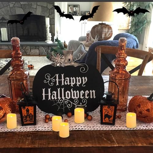 The Decor Affair Set of 36 Battery-Operated Flickering Votive Candles - 1.5" x 2" Flameless Tea Lights for Wedding, Pumpkin Light, and Unique Christmas Home Decoration.