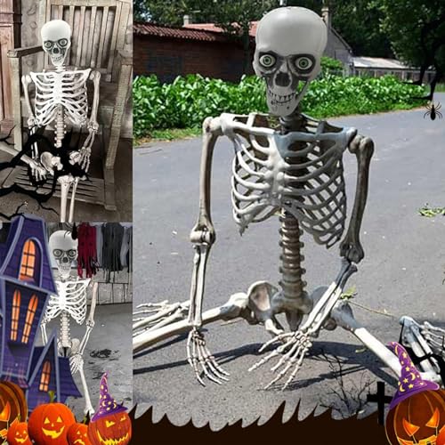 Enakshi Halloween Skeleton Props Party Favors Yard Full Body Posable Joints Skeleton 90cm|Home & Garden | Holiday & Seasonal D?©cor | Christmas & Winter | Figurines