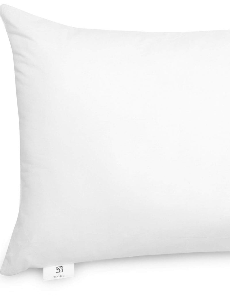 ROMEE 17 x 27 Inches Polycotton Fabric Soft Microfiber Bed Pillow Set of 2 (White)