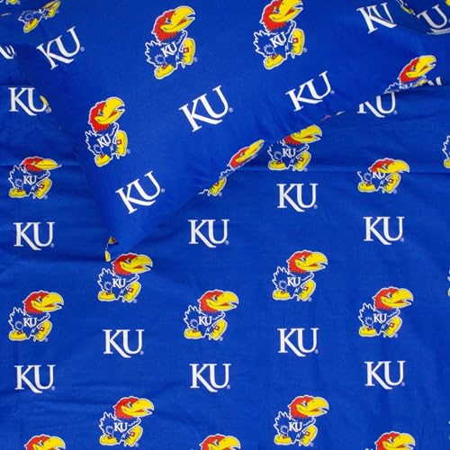 College Covers Kansas Jayhawks Printed Sheet Set - Queen - S