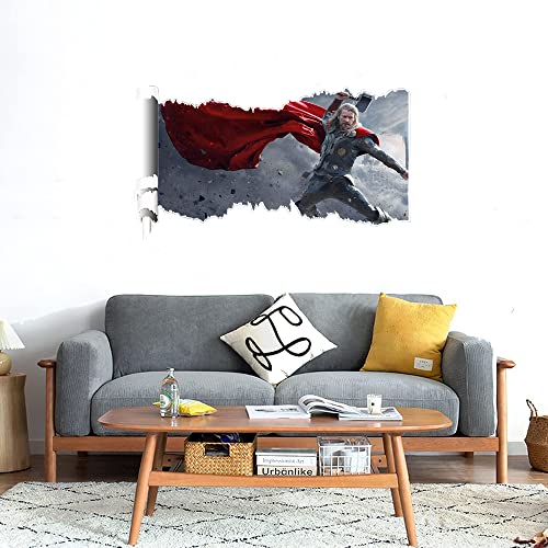 GADGETS WRAP Printed Wall Decal Sticker Scratched Paper Style Wall Decal (90cm x 50cm) - Hammer Warrior