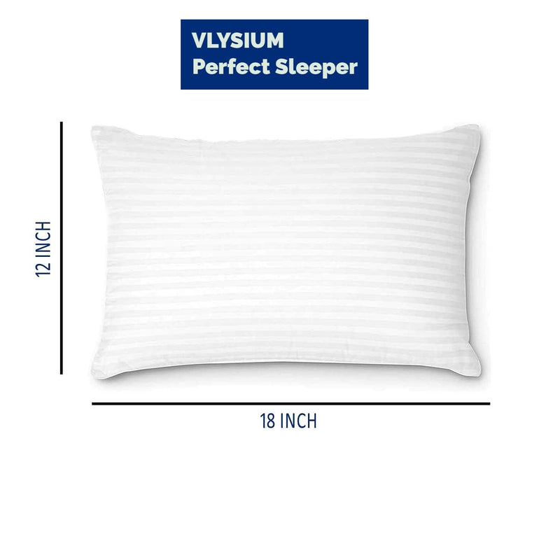 VLYSIUM Perfect Sleeper rectangular 12x18 Inches cushion, Set of 5, Arrya Microfiber Hotel Quality Premium Fibre Soft Cushion, Pillow Filler, White