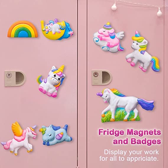 Anant | Unicorn Mould and Paint and Classic Fridge Magnets (Combo Pack) Ideal for Above 5 Years of Children