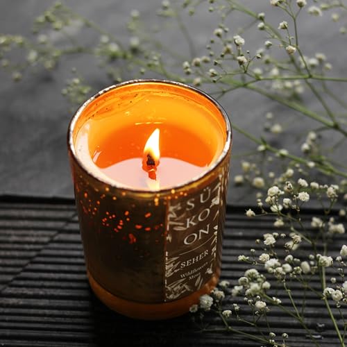 Sukoon Seher Wildflower Moss Scented Soy Wax Candle with Upto 40 Hr Burn Long Lasting Fragrance Candle Perfect for Home Décor (Pack of 1)