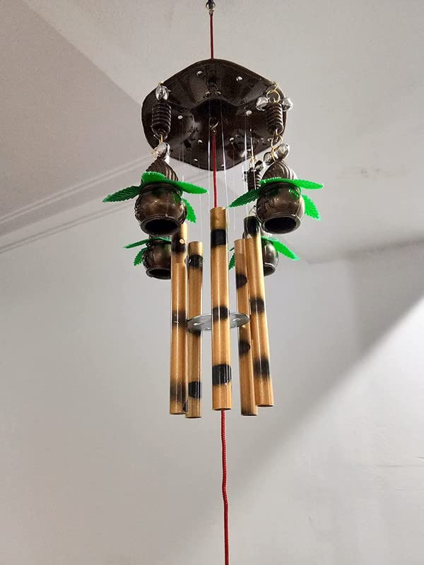 DN Enterprises Wind Chimes for Home Positive Vibration | Decorative Kalash Design with Good Sound Wind Chime for Home Office Garden(Bell-5)