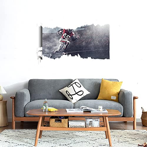 GADGETS WRAP Printed Wall Decal Sticker Scratched Paper Style Wall Decal (90cm x 50cm) - Rugby Runner