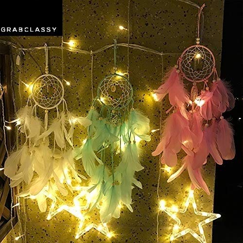 Grab Classy Cotton Dream Catcher (4.7 x 13.8 inch, Light Green)