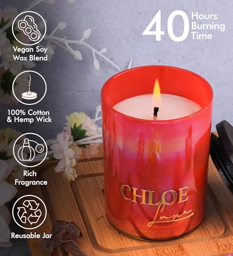 ChloeLuxe Saffron Forest Scented Wax Gifting Candle | 30 to 40-Hour Long Burning | Luxury Aroma Therapy Wax Candle | Scented Candles for Home Decor Gift (Pack of 1)