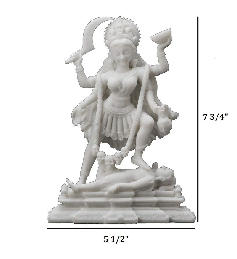 Veronese Design 7 3/4" Tall Resin Cast Marble Finish Kali Standing On Lord Shiva's Chest Hindu God Statue Indian Idol