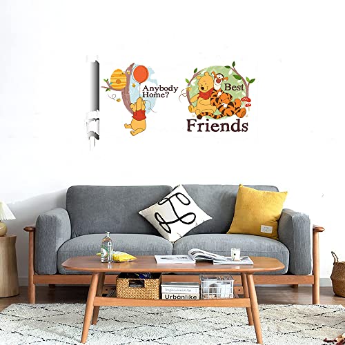 GADGETS WRAP Printed Wall Decal Sticker Scratched Paper Style Wall Decal (90cm x 50cm) - Winnie The Pooh Style Guide Disney PeT