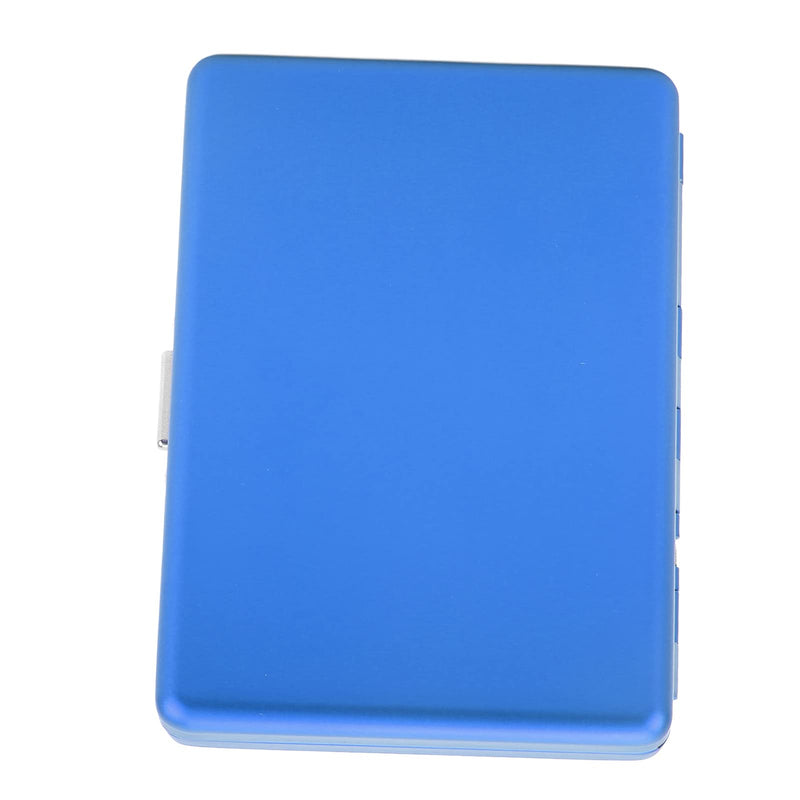 Cigarette Case, Simple Crush Resistant Multifunctional Cigarette Case Holder Aluminum Alloy for Men (Blue)