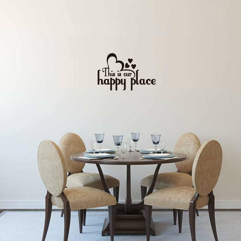 GADGETS WRAP This is Our Happy Place Family Wall Decal Love Quote Vinyl Wall Lettering Home Decor Wall Art