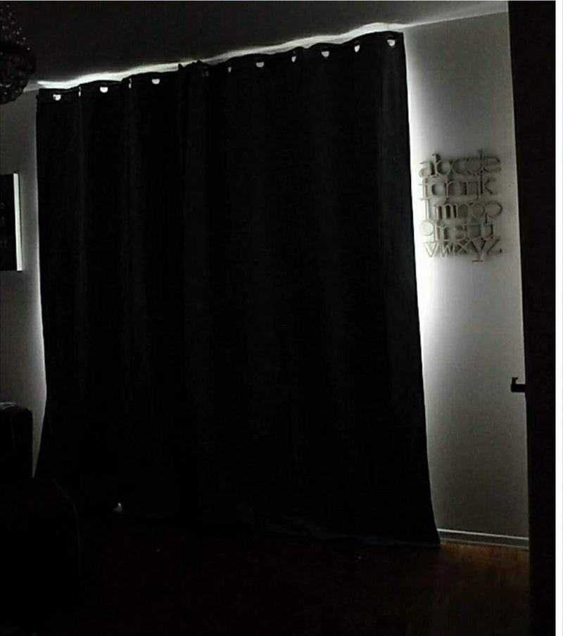 Home Tex Blackout Curtain with Solid Pattern Pack of 1 Piece -Window (W 4 ft X 2ftL) Brown