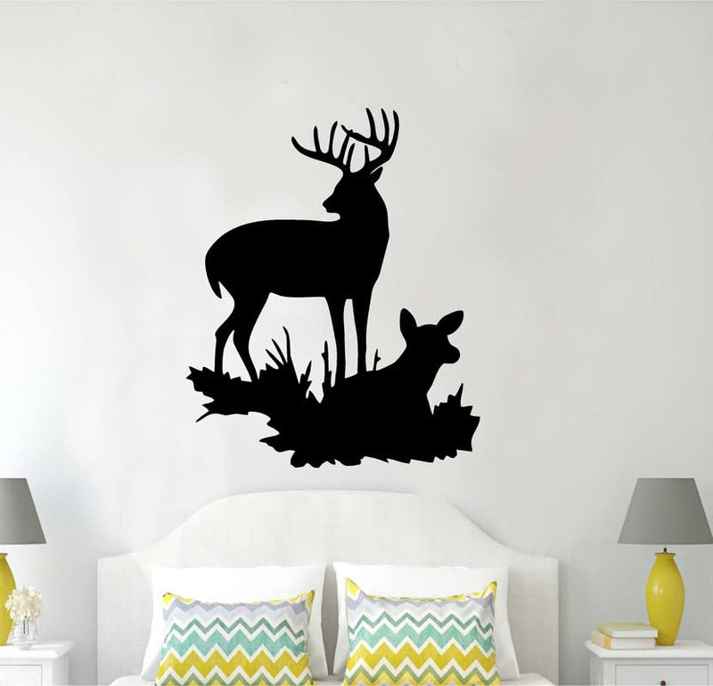 Decoreative Black hiran Wall Sticker