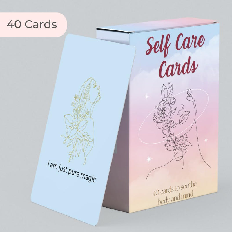 40 Self Care Cards for Women | Positive Affirmation | Body and Mind Positivity | Self Love, Motivation, Kindness Cards | Colourful Cards. Great Gifts