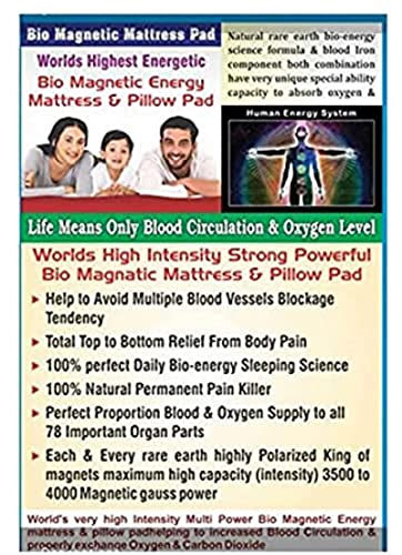 Magnetic Mattress Topper/Pad Massage (3 x 6 feet) With 1 Pillow