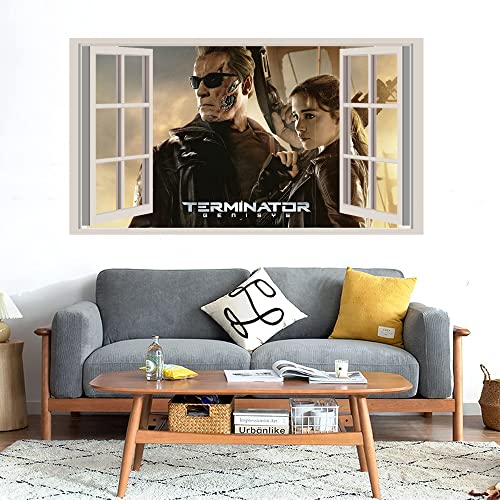 GADGETS WRAP Printed Wall Decal Sticker Fake Window Style Decal (90cm x 50cm) - Terminator Genisys (2)