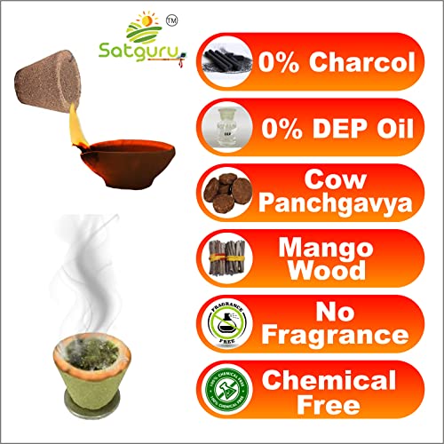 Satguru Cow Panchgavya Dhuni Cups (Empty), Sambrani Dhoop Cups (100 Pieces)