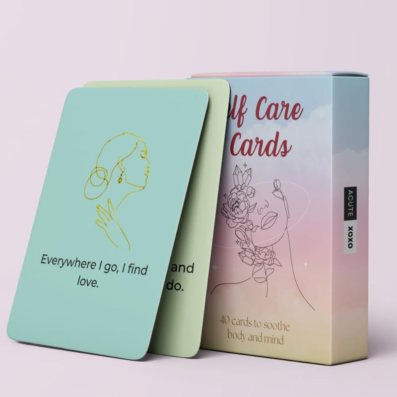 40 Self Care Cards for Women | Positive Affirmation | Body and Mind Positivity | Self Love, Motivation, Kindness Cards | Colourful Cards. Great Gifts