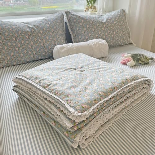 THE STYLE SUTRA® Summer Cooling Quilt Gift Versatile Cotton Quilt for Farmhouse Adult Style A