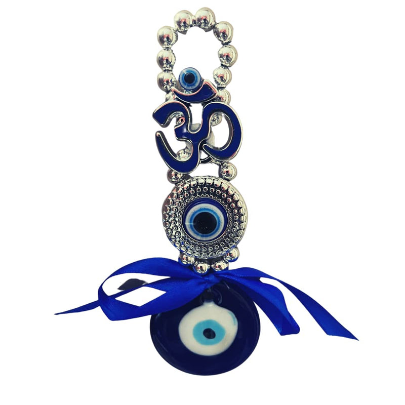 GJ OM Evil Eye Hanging for Home & Car | for Good Luck & Prosperity - Blue (design2)