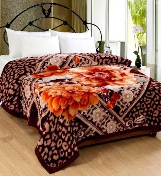 OMAJA HOME Floral Embossed Single Bed Mink Blanket for Winter | Soft and Plush Flower Print Winter Blankets | Soft & Warm Queen Size (Pack of 1)