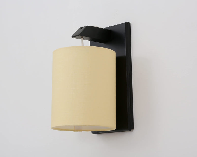 LIGHT ANGLE Wooden Surface with Fabric Mounted Wall Lamps (Beige)