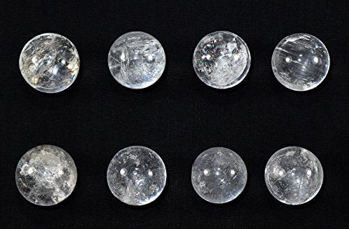 24mm Rainbow Clear Quartz Sphere Polished Natural Gemstone Sparkling Crystal Mineral Ball - China (1PC)