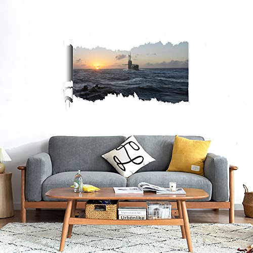 GADGETS WRAP Printed Wall Decal Sticker Scratched Paper Style Wall Decal (90cm x 50cm) - us Military Submarine