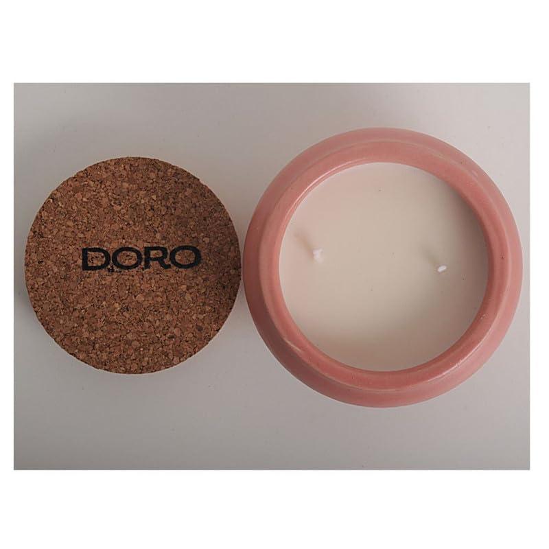 Doro Premium Scented Candles to Relax and rejuvenate Your Soul - Apple Cinnamon (Soy, Double Wick, Burn Time 25-30 hrs)