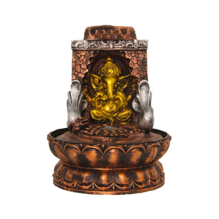 Art N Hub Lord Ganesha Home Decorative Water Fountain Best Home and Office Inauguration Gift Items | Built (20 x 20 x 25 CM | Golden & Copper Multi Shade)