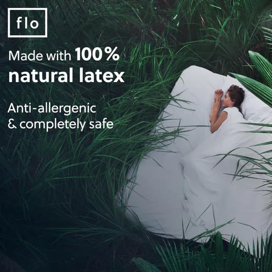 Flo Anti-Gravity™ - Charcoal Infused Orthopedic Mattress with ShapeShield™ Technology | Medium Firm Feel | 100% Natural Latex Mattress in King Size (78x72x9 Inches) | 10 Year Warranty