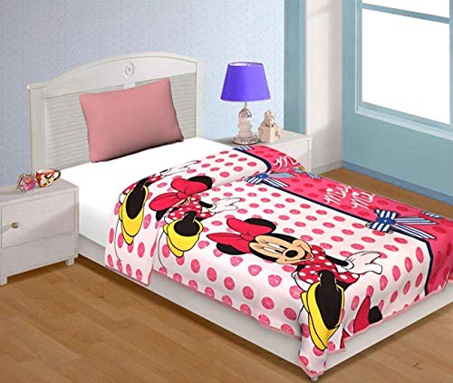 ROMAN HOME Poly Cotton Fancy Flower AC Blanket Single/Double Bed Size Dohar for Kids (Single,Micky Mouse)