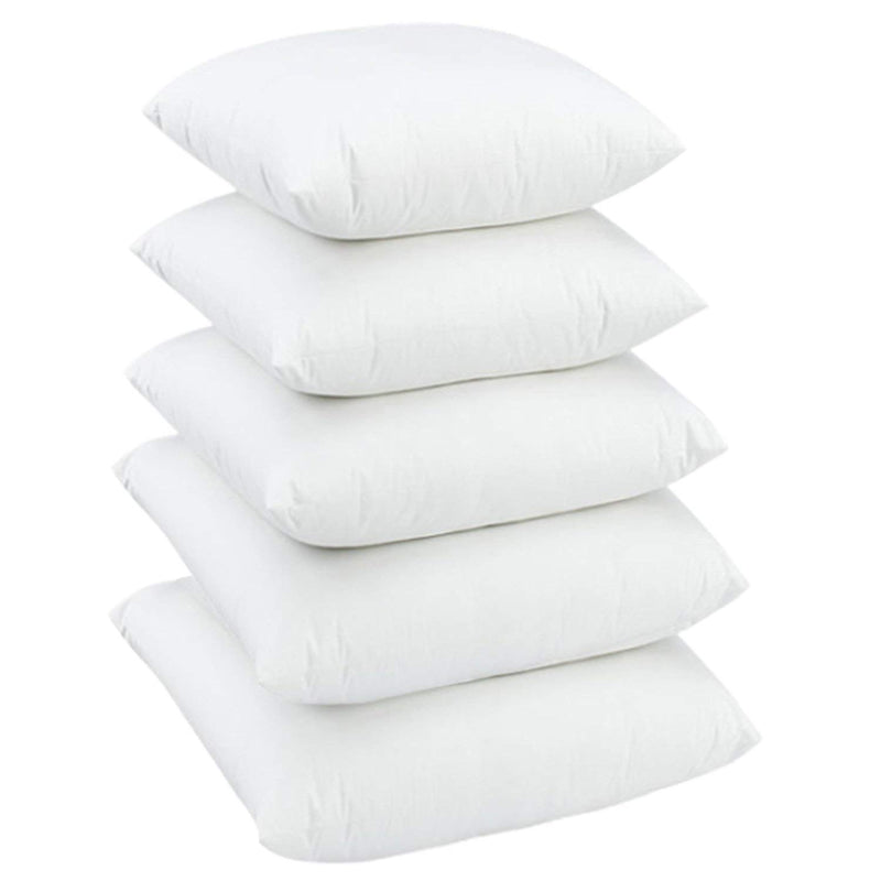 safunooza Microfiber Brand-Microfibre Filled Cushion,16X16 Inch,Set Of 5,White