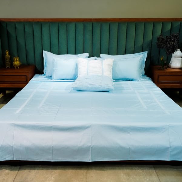 Aetherea Cotton Bedsheet | Opulent Edge | King 274.32 x 274.32 cm |400 TC