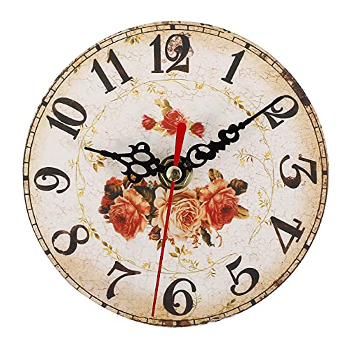 Artibetter Wooden Clock Adornment Silent Tabletop Classic Style Clock Decor Ornament