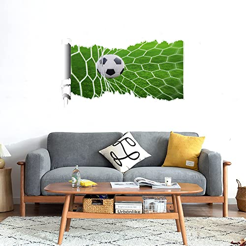 GADGETS WRAP Printed Wall Decal Sticker Scratched Paper Style Wall Decal (90cm x 50cm) - Soccer Attack