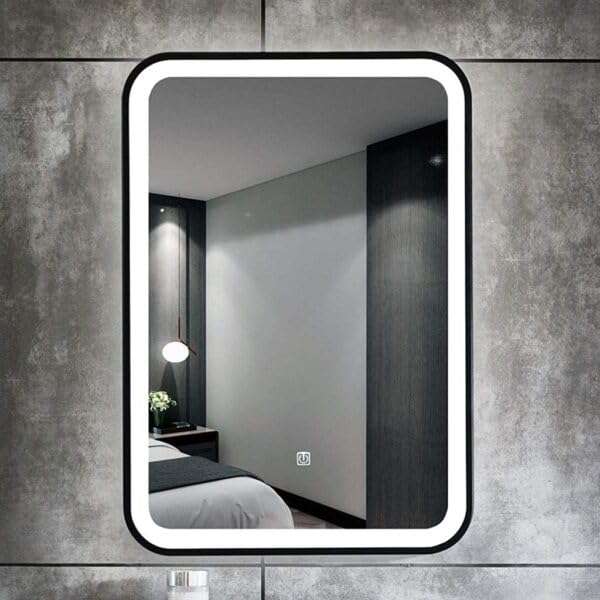 TINITALO Bathroom LED Mirror Home Mirror Wall Mirror with Touch Sensor, 3 Light Effects, Glass, Rectangular LED-30 (18 x 42 Inch)